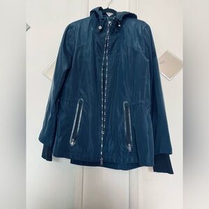 London Fog Women's Navy Hooded Ski Jacket size Large